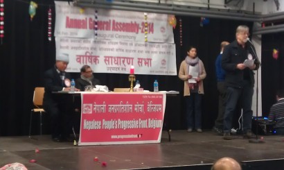 From the Annual General Assembly of the Nepalese People's Progressive Front, Belgium, February 2014. It was chaired by Baidya and Gurung